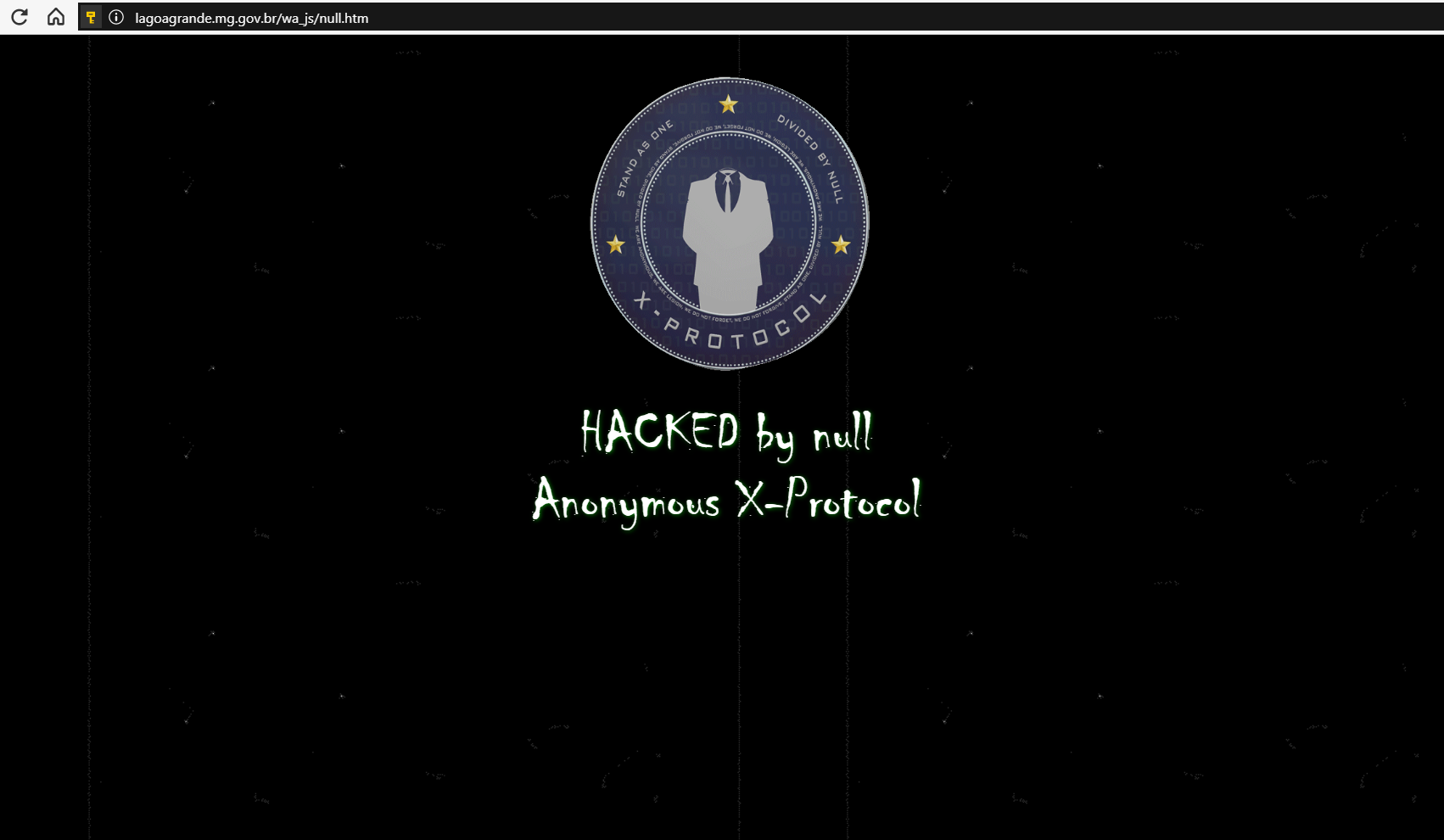 Hackers 'brincam' no site do governo de Minas Gerais. Imagem: Olhar Digital