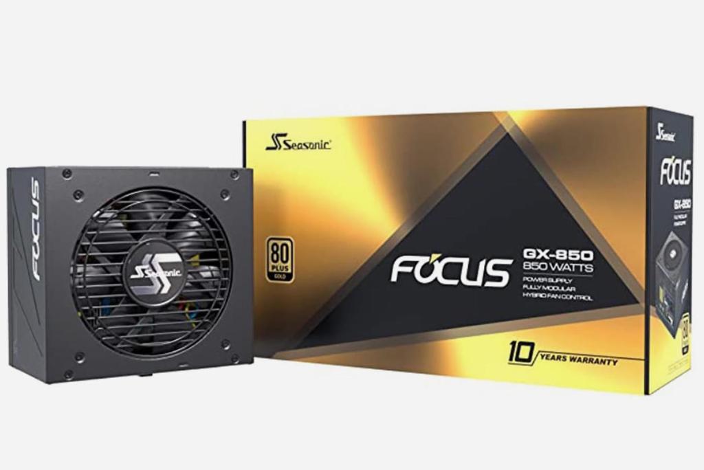 Seasonic Focus GX-850, 850W 80+ Gold, Full-Modular, Fan Control in Fanless, Silent, and Cooling Mode, 10 Year Warranty, Perfect Power Supply for Gaming and Various Application, SSR-850FX