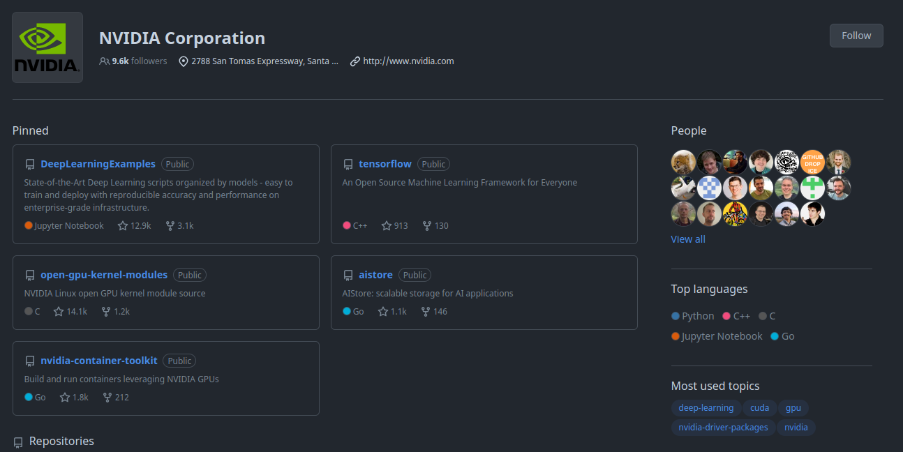 Nvidia GitHub